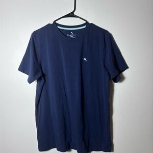 Tommy Bahama Logo Jersey Men's T-Shirt M Navy Blue Short Sleeve Crew Neck